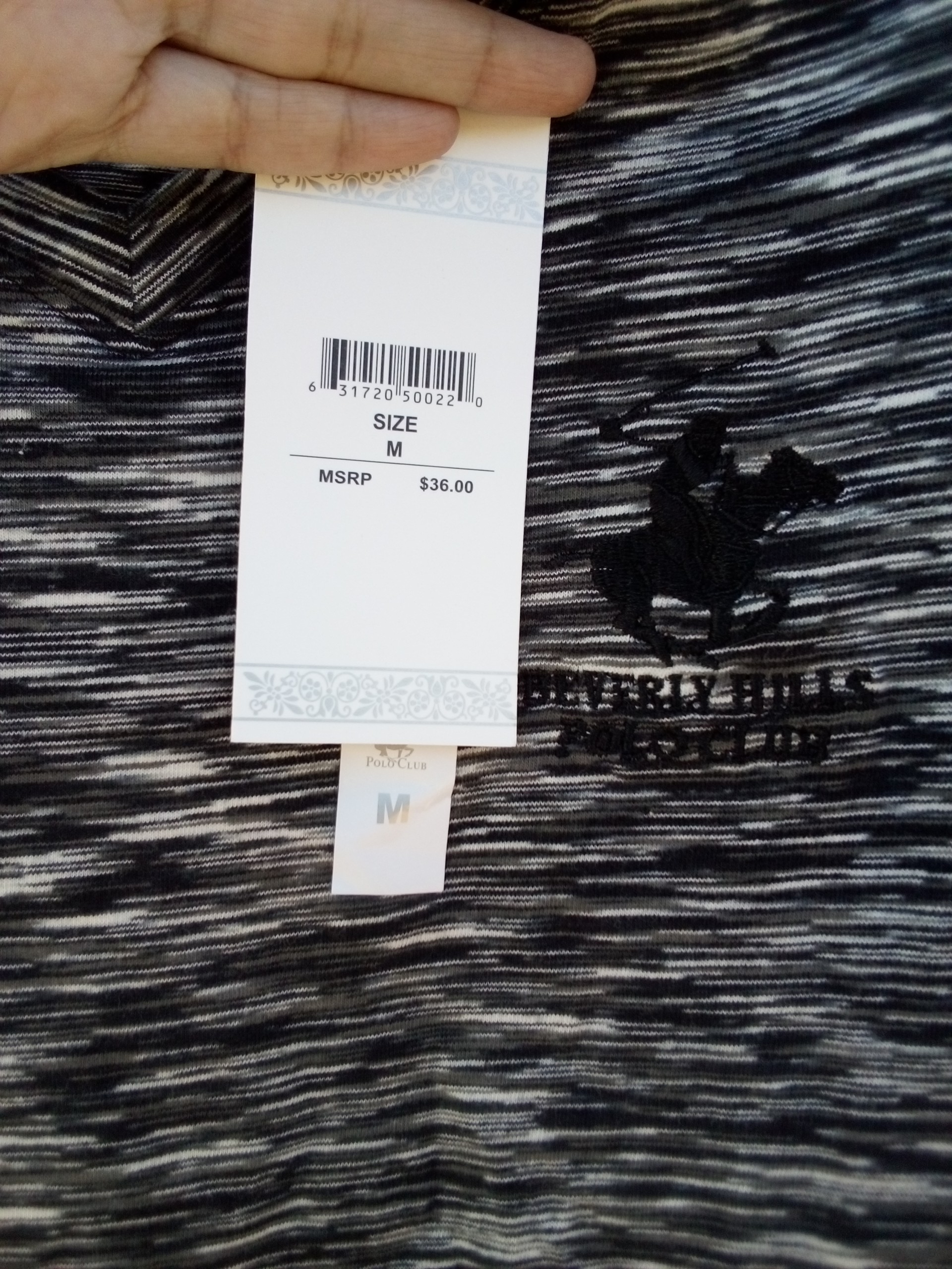 Black and White Beverly Hills Polo Club Top